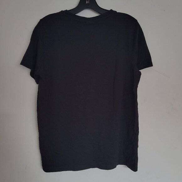 H&M Classic WB Friends Graphic Spell Out Black Short Sleeve Tee Shirt Sz Medium - Picture 4 of 10